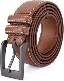 img 4 attached to 👔 Mile High Life: Premium Genuine Leather Men's Accessories Exclusively for Belts