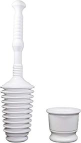 img 3 attached to 🚽 Highly Effective Bathroom Toilet Plunger Kit, Master Plunger MP500-B4, with Short Bucket. Air Release Valve Included - White Color