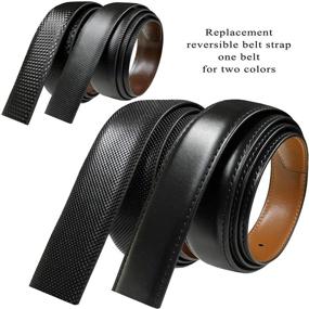 img 1 attached to Versatile and Elegant: Reversible Smooth Genuine Leather Belts for Men's Stylish Accessories