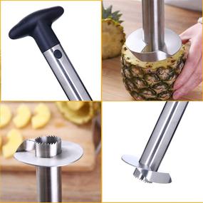 img 2 attached to Efficient Stainless Steel Pineapple Core Remover Tool for Kitchen - All-in-One Peeler, Slicer, and Dicer, Quick and Easy Fruit Rings without a Knife