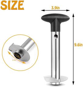 img 3 attached to Efficient Stainless Steel Pineapple Core Remover Tool for Kitchen - All-in-One Peeler, Slicer, and Dicer, Quick and Easy Fruit Rings without a Knife