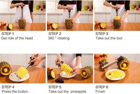 img 1 attached to Efficient Stainless Steel Pineapple Core Remover Tool for Kitchen - All-in-One Peeler, Slicer, and Dicer, Quick and Easy Fruit Rings without a Knife