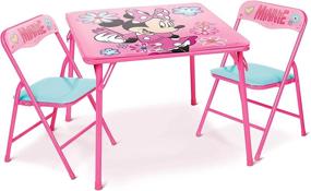 img 2 attached to 🪑 High-Quality Minnie Mouse Folding Activity Table & Chair Set with Secure Non-Skid Rubber Feet and Padded Seats - Robust Metal Construction for Children