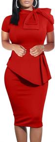 img 2 attached to LAGSHIAN Fashion Peplum Bodycon Sleeve Women's Clothing and Suiting & Blazers