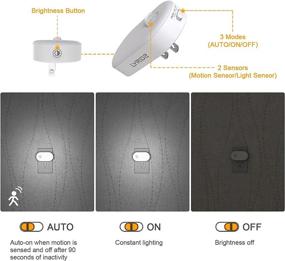 img 3 attached to 🌙 LYRYDZ Plug-in Night Light Motion Sensor, LED Indoor Nightlight with Dimmable 1-120LM Brightness, Smart Night Light for Bedroom, Kitchen, Stairs, Hallway – Cold White, Pack of 4