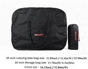 img 3 attached to 🚲 Folding Bike Bag - 14 to 20 Inch Bicycle Travel Carrier Case Box Carry Bag Pouch - Bike Transport Case by AMOMO