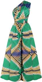 img 2 attached to Vimoisa African V Neck Multi Way Pleated Women's Clothing for Jumpsuits, Rompers & Overalls