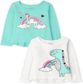 img 3 attached to Childrens Place Toddler Unicorn Simplywht Girls' Clothing