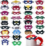 teehome elastic superhero masks favors logo