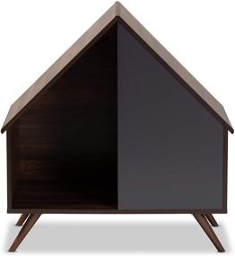 img 3 attached to 🏠 Baxton Studio Pet Houses: Stylish Walnut/Grey Designs for Your Furry Friends