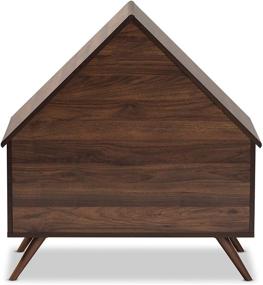 img 1 attached to 🏠 Baxton Studio Pet Houses: Stylish Walnut/Grey Designs for Your Furry Friends