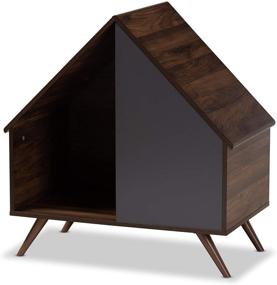 img 4 attached to 🏠 Baxton Studio Pet Houses: Stylish Walnut/Grey Designs for Your Furry Friends