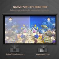 🎥 xiaoya outdoor projector, full hd 1080p movie projector with 4000 lumens, hifi speaker, hdmi/usb/fire stick compatible (black) logo