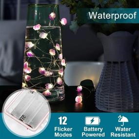 img 2 attached to ✨ 25 Amethyst Battery Operated Fairy Lights: Remote Control, Timer, Waterproof LED for Bedroom, Meditation, Christmas Decor, Valentines Day Gifts, Wedding, Birthday Party