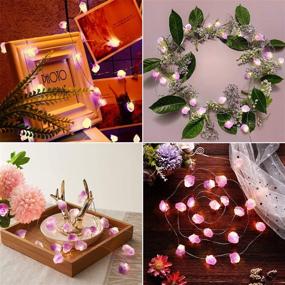 img 3 attached to ✨ 25 Amethyst Battery Operated Fairy Lights: Remote Control, Timer, Waterproof LED for Bedroom, Meditation, Christmas Decor, Valentines Day Gifts, Wedding, Birthday Party