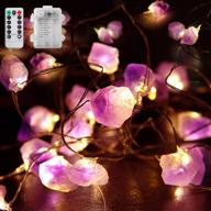 ✨ 25 amethyst battery operated fairy lights: remote control, timer, waterproof led for bedroom, meditation, christmas decor, valentines day gifts, wedding, birthday party логотип