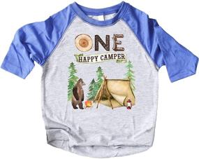 img 2 attached to 🏕️ 1st Birthday Camping Outdoor Themed T-Shirts and Raglans for Girls and Boys at One Happy Camper