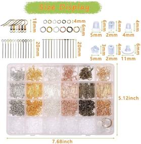 img 2 attached to GACUYI 1760Pcs Earring Making Kit - 6 Colorful Supplies for Jewelry Making, Repair & Crafting - Includes Earring Hooks, Tweezers, Earring Backs, Jump Rings, and Earring Findings