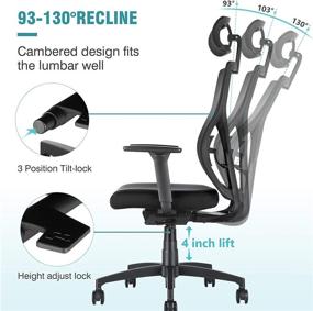 img 1 attached to 💺 Elevate Your Workspace with the MOLENTS Ergonomic Executive High-Back Computer Chair