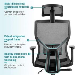 img 3 attached to 💺 Elevate Your Workspace with the MOLENTS Ergonomic Executive High-Back Computer Chair