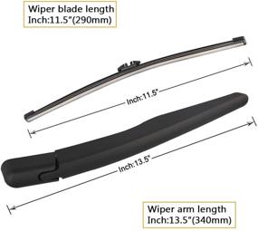 img 3 attached to 😎 AUTOBOO Replacement Rear Windshield Wiper Blade Arm Set - Factory OE Style for Ford Explorer 2011-2018, Escape 2013-2018, Lincoln MKX