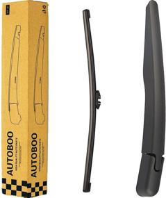 img 4 attached to 😎 AUTOBOO Replacement Rear Windshield Wiper Blade Arm Set - Factory OE Style for Ford Explorer 2011-2018, Escape 2013-2018, Lincoln MKX