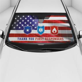 img 3 attached to BDK Thank You First Responders Front Windshield Auto Sun Shade