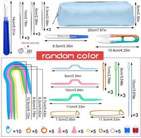 img 3 attached to 🧶 Набор предметов для вязания и вязания крючком Ultimate - Комплексный набор инструментов для вязания с индикаторами петель, пластиковыми швейными иглами, съемником швов и петельными иглами - Идеально подходит для любителей вязания и шитья.