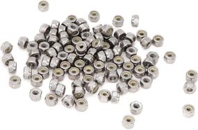 img 1 attached to binifiMux Pack of 100 Stainless Steel Nylon Insert Lock Nuts - Size 6-32, 18-8 Nylock