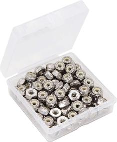 img 2 attached to binifiMux Pack of 100 Stainless Steel Nylon Insert Lock Nuts - Size 6-32, 18-8 Nylock