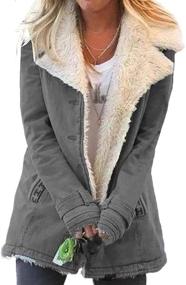 img 4 attached to 🧥 Stylish Sidefeel Oversized Leather Button Jacket: Perfect Women's Clothing