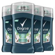 🥥 48-hour protection degree men antiperspirant deodorant stick - coconut & mint, 2.6 ounce, pack of 4 logo