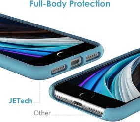 img 2 attached to JETech Silicone Case for iPhone SE 2020, iPhone 8 and iPhone 7 - 4.7-Inch Full-Body Protective Case - Silky-Soft Touch, Shockproof Cover with Microfiber Lining - Cornflower