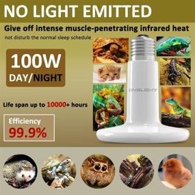 img 3 attached to 🐣 BYB - 100W 110V Ceramic Infrared Heat Emitter: Efficient Brooder Coop Pet Lamp Bulb