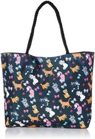 img 4 attached to 👜 Disney Tote Travel Bag with Cat Print: Figaro, Cheshire, Oliver &amp; Co, Marie from Aristocats