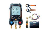 📱 testo 550s kit: app-operated digital manifold with bluetooth, including 2x testo 115i pipe clamp thermometers, 1x testo 552i micron gauge, and a set of 3 hoses for hvac systems - black logo