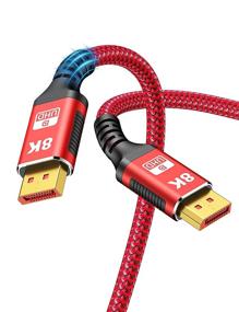 img 4 attached to 🔌 Snowkids 8K DisplayPort Cable 1.4 6.6FT, VESA Certified, Ultra High Speed 32.4Gbps, 8K@60hz, 2K@165hz, HDR, HBR3 Display Port Cord for Laptop/PC/TV/Gaming Monitor