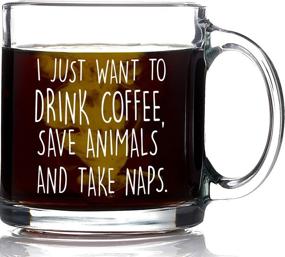 img 2 attached to 🐶 I Just Want to Drink Coffee Save Animals Take Naps Funny Coffee Mug 13oz - Find the Perfect Gift For Animal Lovers - Amazing Gifts for Pet Lovers, Veterinarians, Dog Moms, Cat Moms, and Animal Rescue Heroes