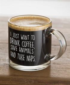 img 1 attached to 🐶 I Just Want to Drink Coffee Save Animals Take Naps Funny Coffee Mug 13oz - Find the Perfect Gift For Animal Lovers - Amazing Gifts for Pet Lovers, Veterinarians, Dog Moms, Cat Moms, and Animal Rescue Heroes