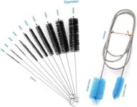 🧼 efficient multi-purpose pipeline cleaning brush set - the clean straw faucet pipe, blue logo