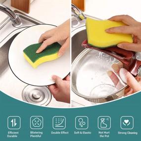 img 3 attached to 🧽 Albayrak Heavy-Duty Scrub Sponge: Stink-Free Sponge for Effortless Cleaning of Dishes, Pots, and Pans All In One