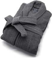 🛀 cozy cotton bathrobe sleepwear loungewear in charcoal: ultimate comfort guaranteed logo