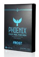 👣 phoenix foot peel for men - extra-large size, extra-strength menthol, exfoliating dry feet treatment - 2 pack, callus remover, paraben-free logo