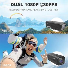 img 3 attached to 📷 REXING A1 Dual-Lens Action Camera 2.7K Front & Back 1080p@30fps with WiFi, Wide Angle, Wrist Remote Control, Waterproof. Ideal for Motorcycles, Bicycles, Sport Bikes, Hiking, Cars.