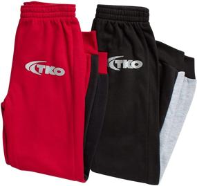img 2 attached to Набор тренировочной одежды для мальчиков TKO - 4 предмета. Толстовка с молнией и спортивные брюки из флиса