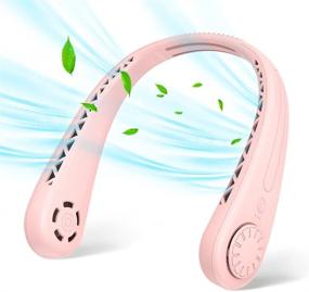 img 4 attached to 🎧 Stay Cool and Hands-Free with Lovyi Portable Neck Fan – USB Rechargeable, 3-Level Air Flow, Headphone Design (Pink)