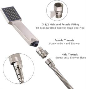 img 2 attached to 🚿 Brass Shut Off Valve for Handheld Shower, Water Flow Control Valve by Angle Simple, Adjustable Water Volume, Shower Head Flow Control Valve, Water Pressure Regulator, Brushed Nickel Finish