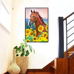 img 3 attached to 🏠 Dylan’s Cabin DIY 5D Diamond Painting - Full Drill Rhinestone Paint with Diamonds - Horse Wall Decor 12x16 inch - Perfect for Home Decoration
