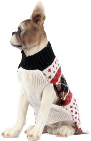 img 2 attached to 🐶 Cozy BOBIBI Dog Sweater Plaid Cat Knitwear for Warm Winter Comfort - XS Size