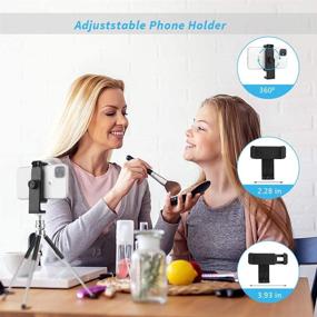 img 1 attached to 📸 Extendable Phone and Webcam Tripod Stand with Phone Holder, Double-Layer Design, Lightweight Mini Tripod for 4-9 inch Devices (2nd Generation)